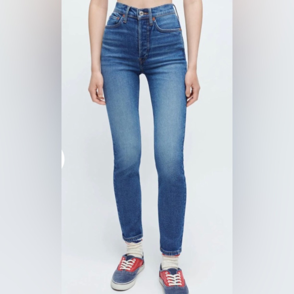 NWT RE/DONE 90s High Rise Ankle Crop Cadet Indigo Size 26